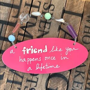 Pink Inspirational Wall Art with Beads